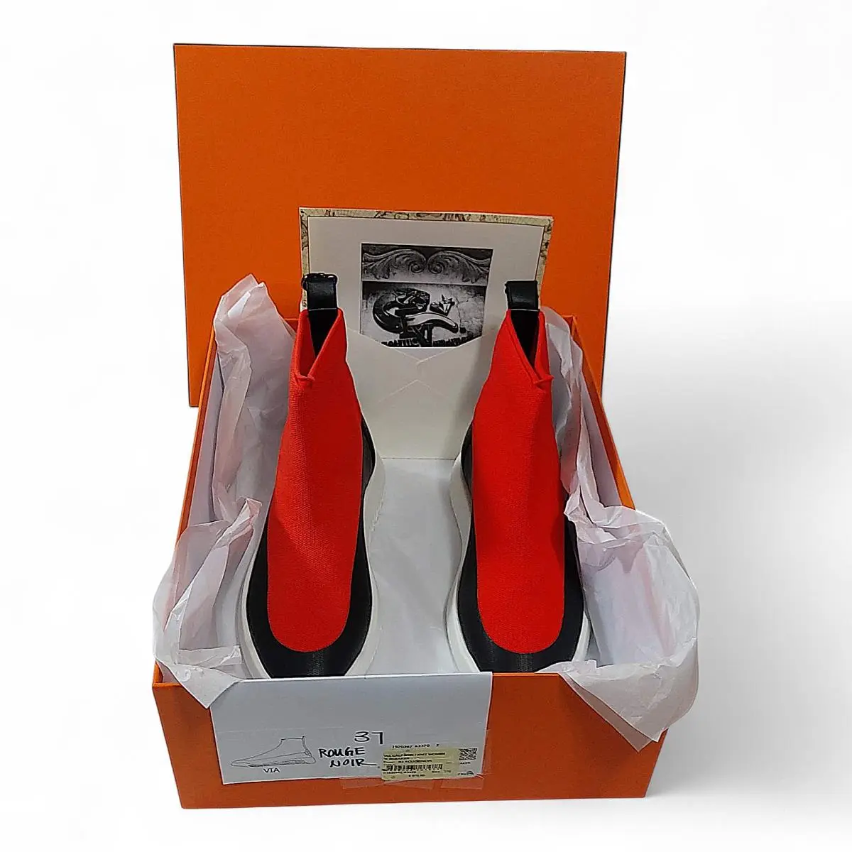 Hermes shoes - Via - Via - H192038Z - Red/Black 7