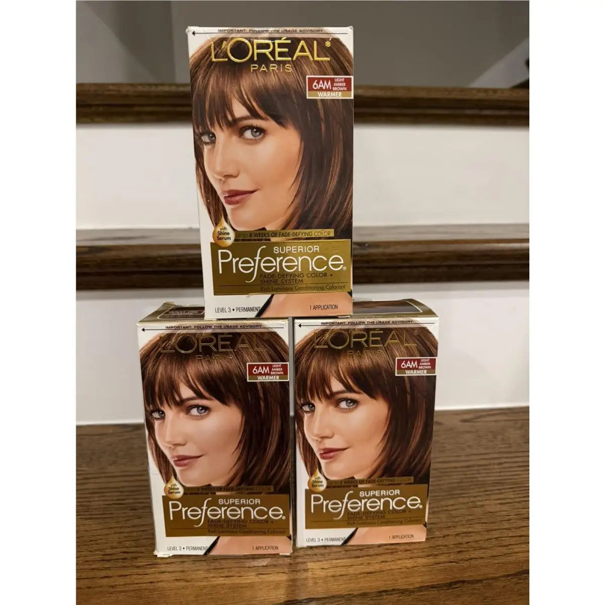 L`oreal Paris Superior Preference Fade-defying Hair Color 6AM Light Amber Brown by L'Oréal