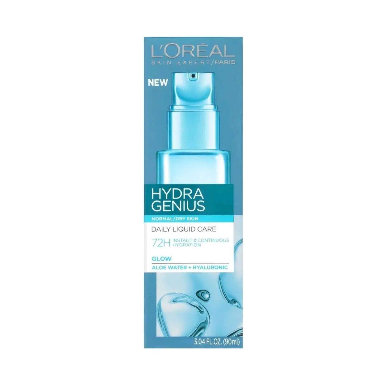 Loreal Hydra Genius Normal To Dry Skin Daily Liquid Care Moisturizer Glow 3.4 fl by L'Oréal