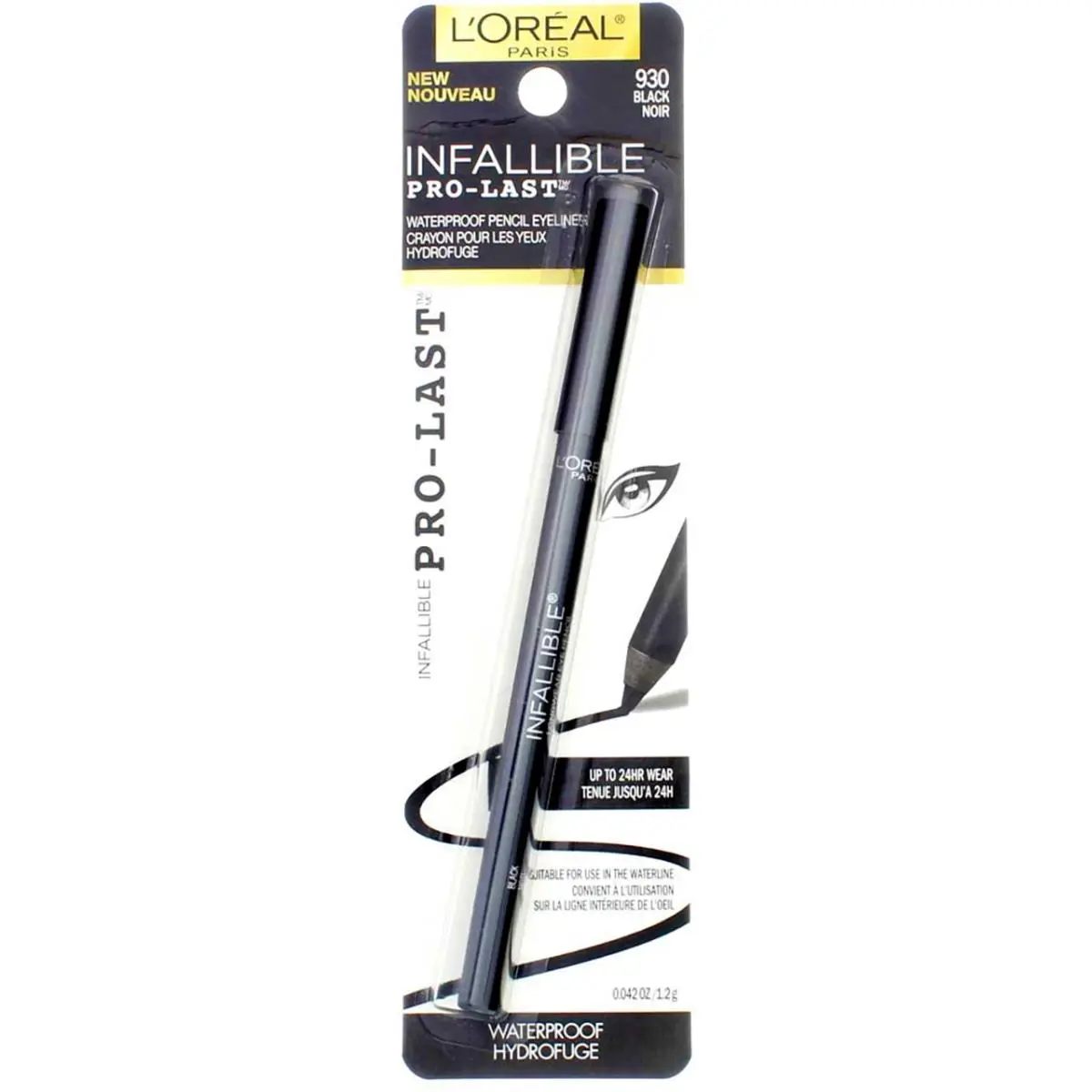 4 Pack L`oreal Paris Infallible Pro-last Eyeliner Pencil Black 930 by L'Oréal