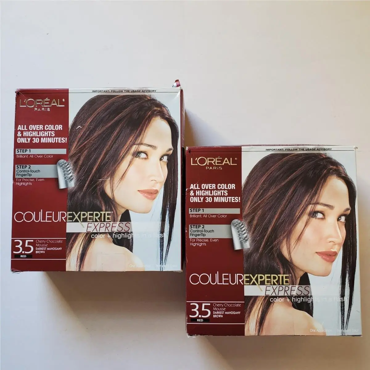 2 Loreal Couleur Experte Hair Color Highlights 3.5 Red Cherry Chocolate Mousse by L'Oréal