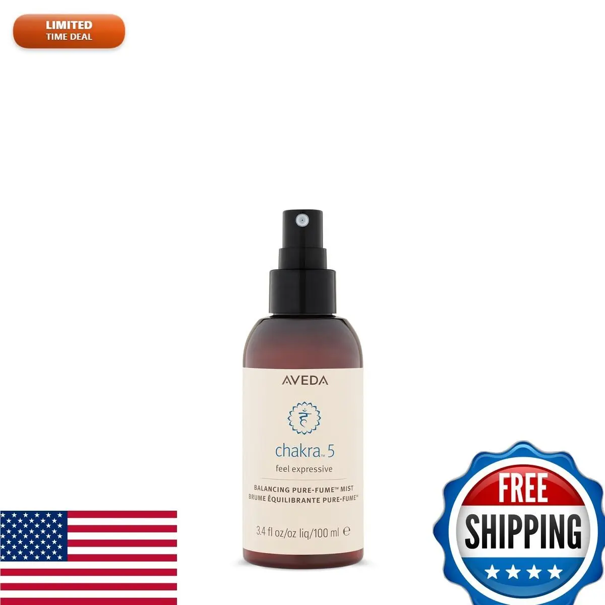 Chakra 5 Balancing Pure-fume Mist Throat 3.4 Fl Oz by Aveda