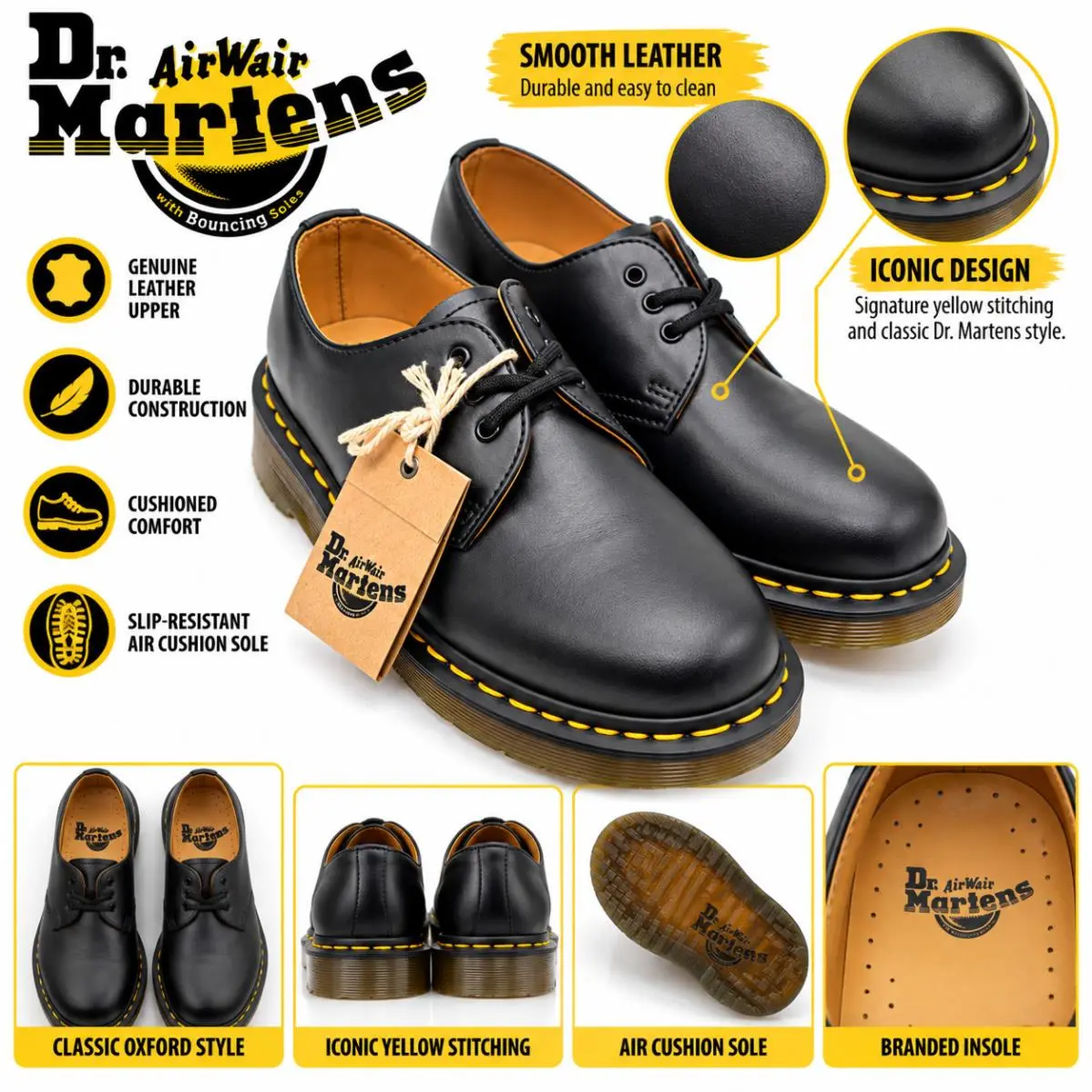 Dr. Martens shoes - Dr Martens 1461 - Black 1