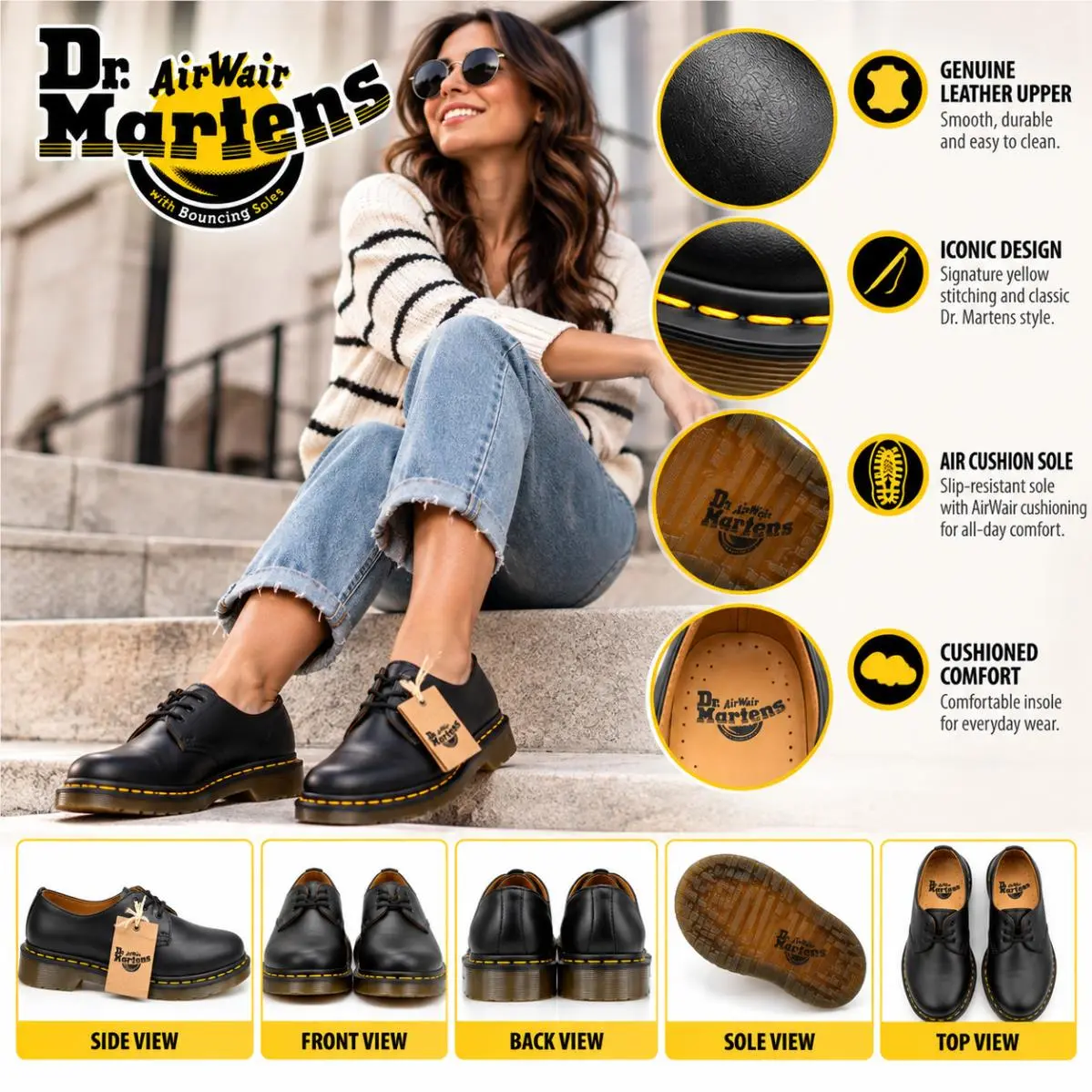 Dr. Martens shoes - Dr Martens 1461 - Black 0