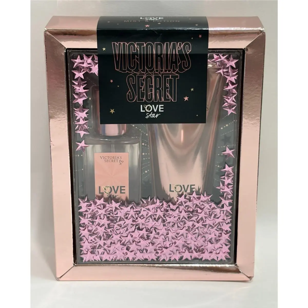 Victoria`s Secret Love Star Fragrance Mist 2.5 fl oz + Lotion 3.4 fl oz Set