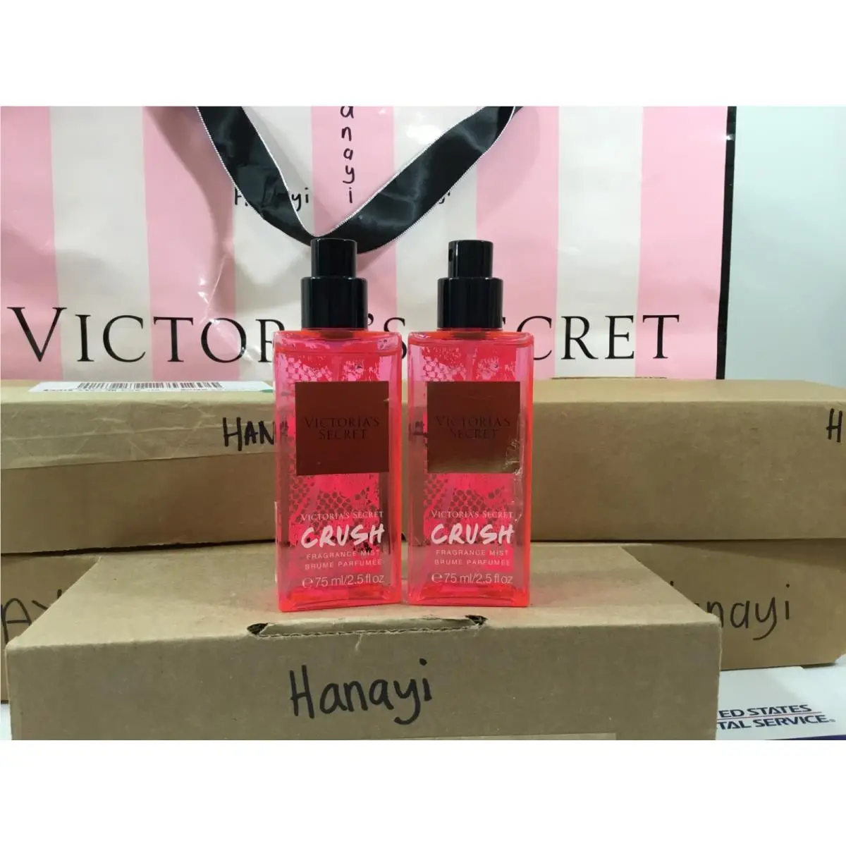 Victoria`s Secret Crush Fragrance Mist 2.5 OZ / 75 ML Travel Size Mist Set OF 2