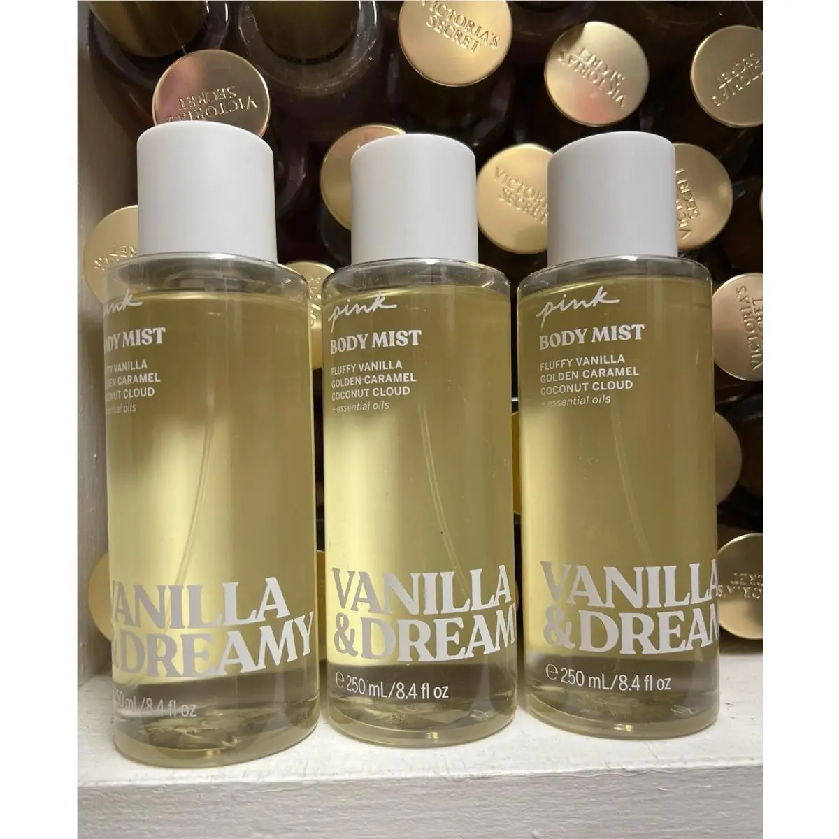 3 Victoria`s Secret Pink Vanilla Dreamy Fragrance Body Mist 8.4 fl oz New
