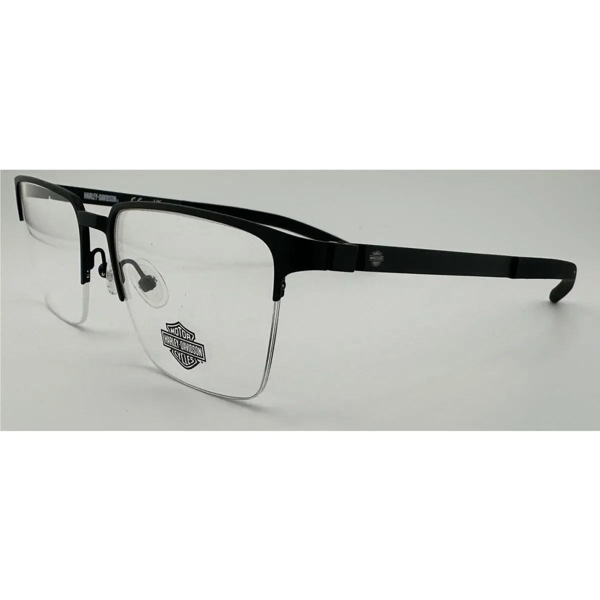 Harley Davidson Half Rim Eyeglasses Frames HD50019 002 Satin Black 54-17-145