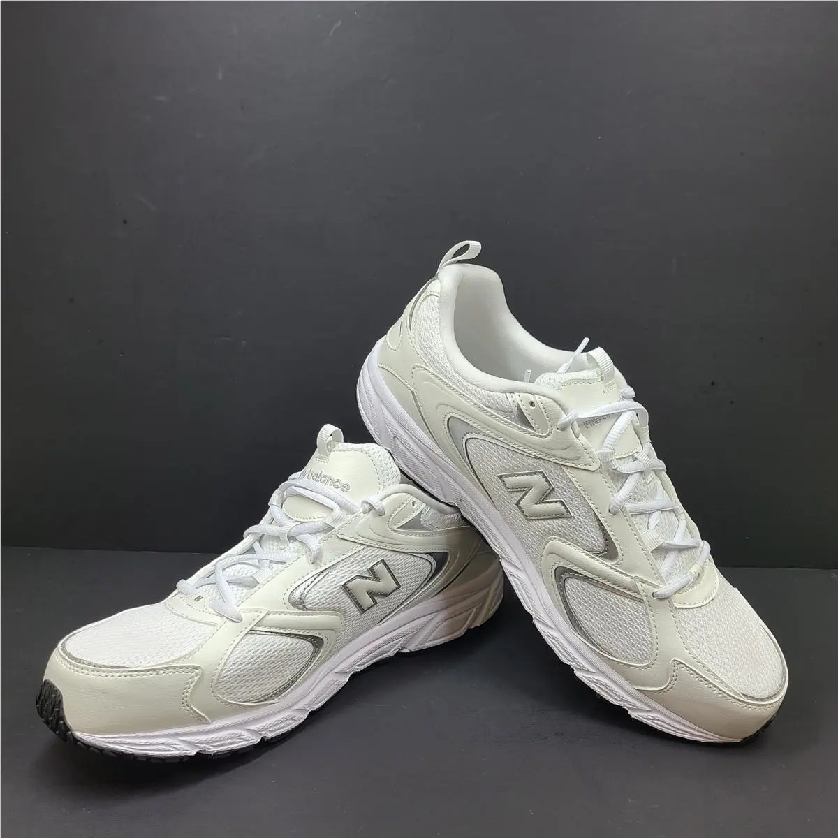 Men`s 408 Sport Lifestyle Shoes Sneakers in White/silver ML408W Sz by New Balance