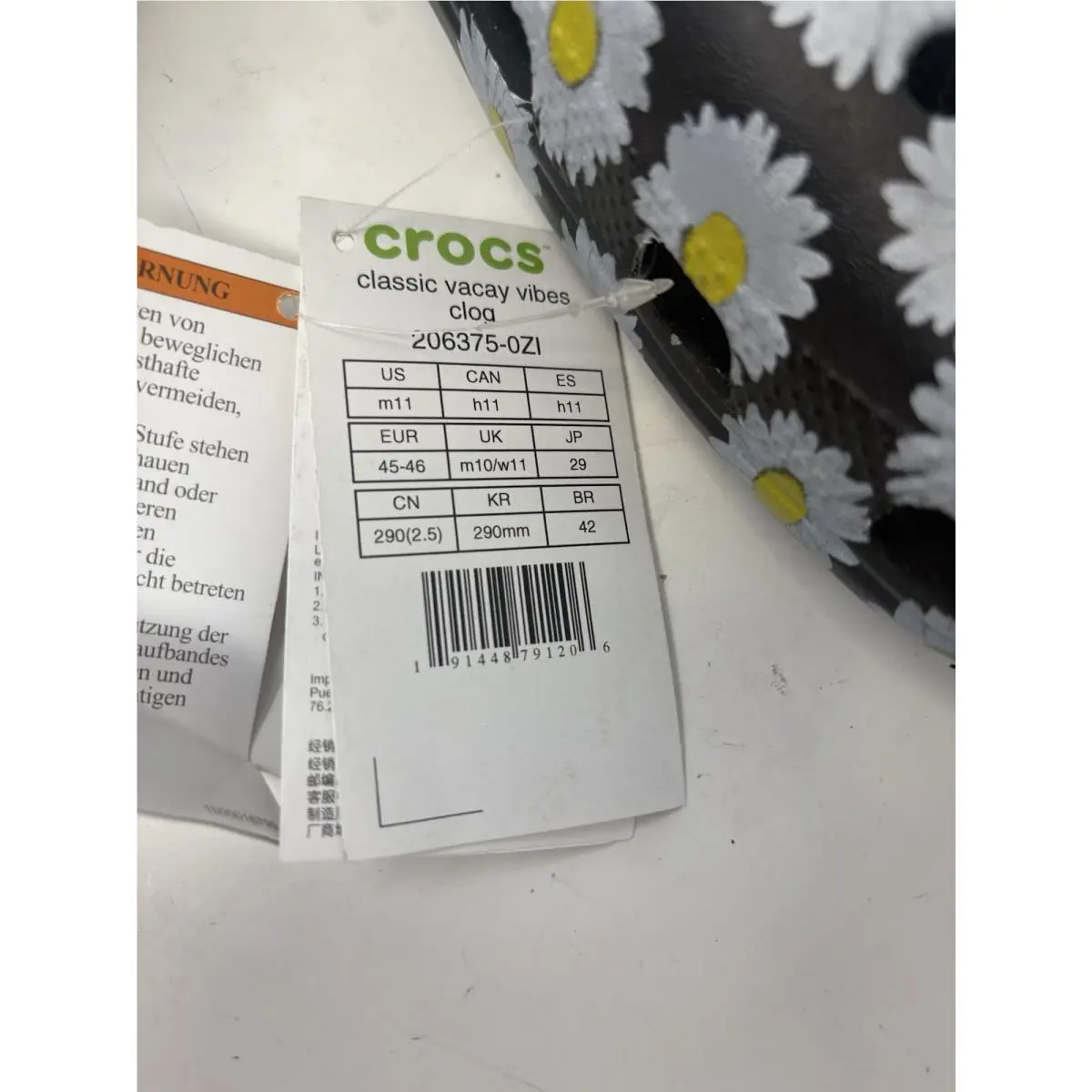 Crocs shoes - Vacay Vibes - Vacay Vibes - 206375-0ZI - Black White Daisy 3