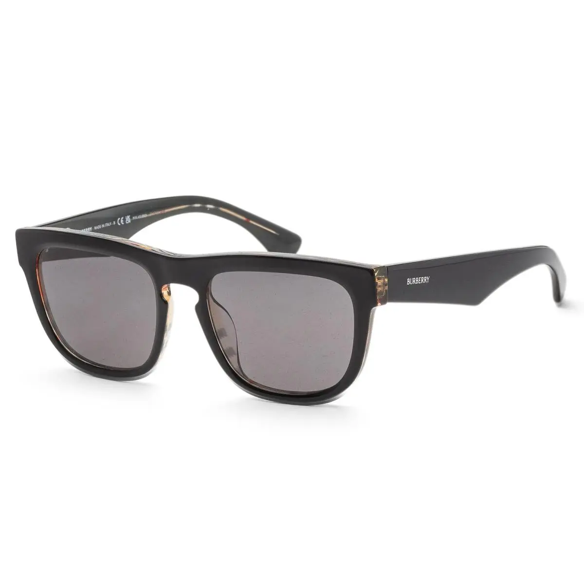 Men`s 56mm Black On Vintage Check Polar Sunglasses BE4431U-412181-56 by Burberry