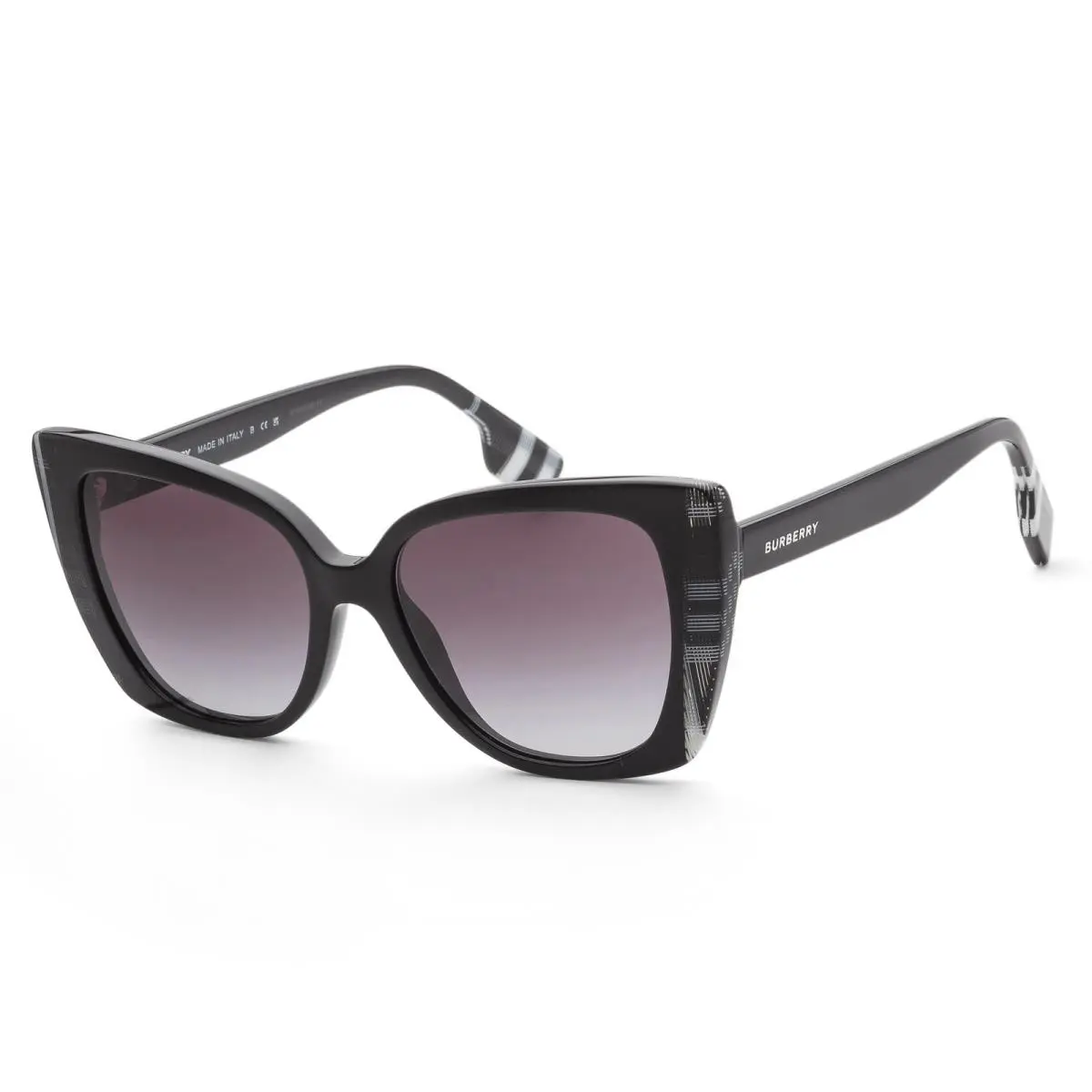 Burberry Women`s Meryl 54mm Checked Black and White Sunglasses BE4393-40518G-54