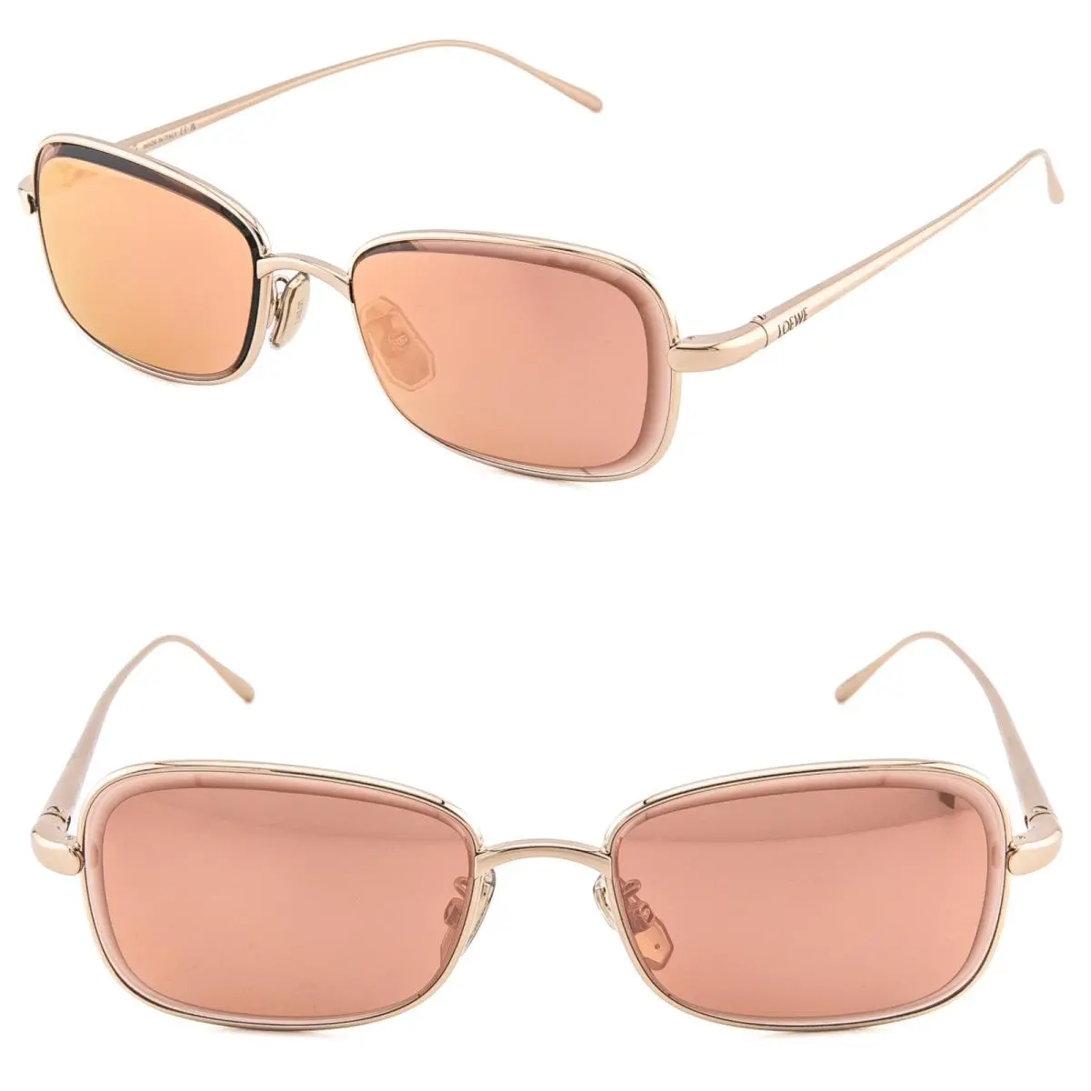 LW40159U 40159 Metal Seashell Rose Gold Mirror Unisex Fashion Sunglass 28U by Loewe
