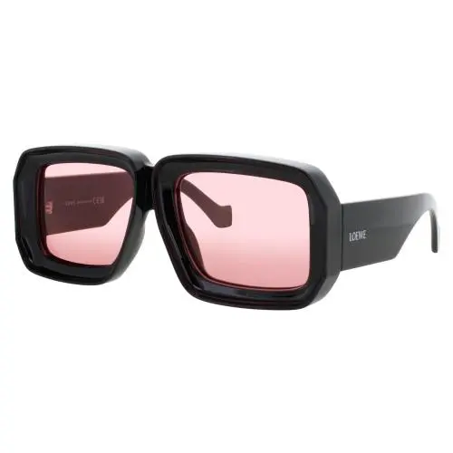 LW40064U 01Y Sunglasses Black Frame Pink Violet Lenses 56mm by Loewe