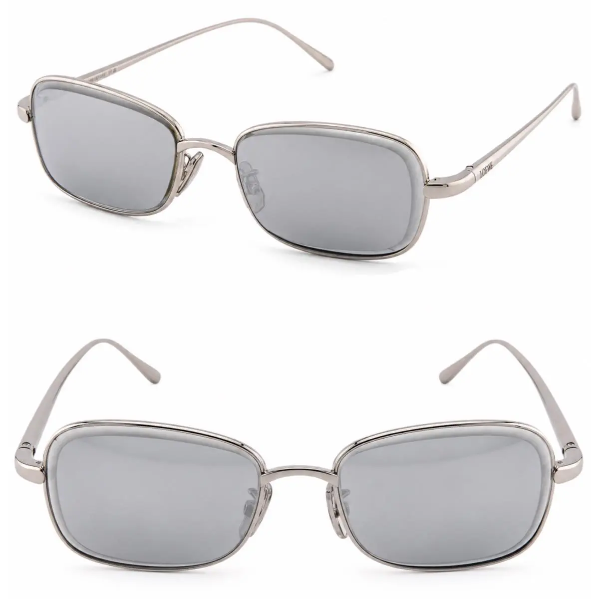 LW40159U 40159 Metal Seashell Silver Mirrored Unisex Fashion Sunglass 16C by Loewe