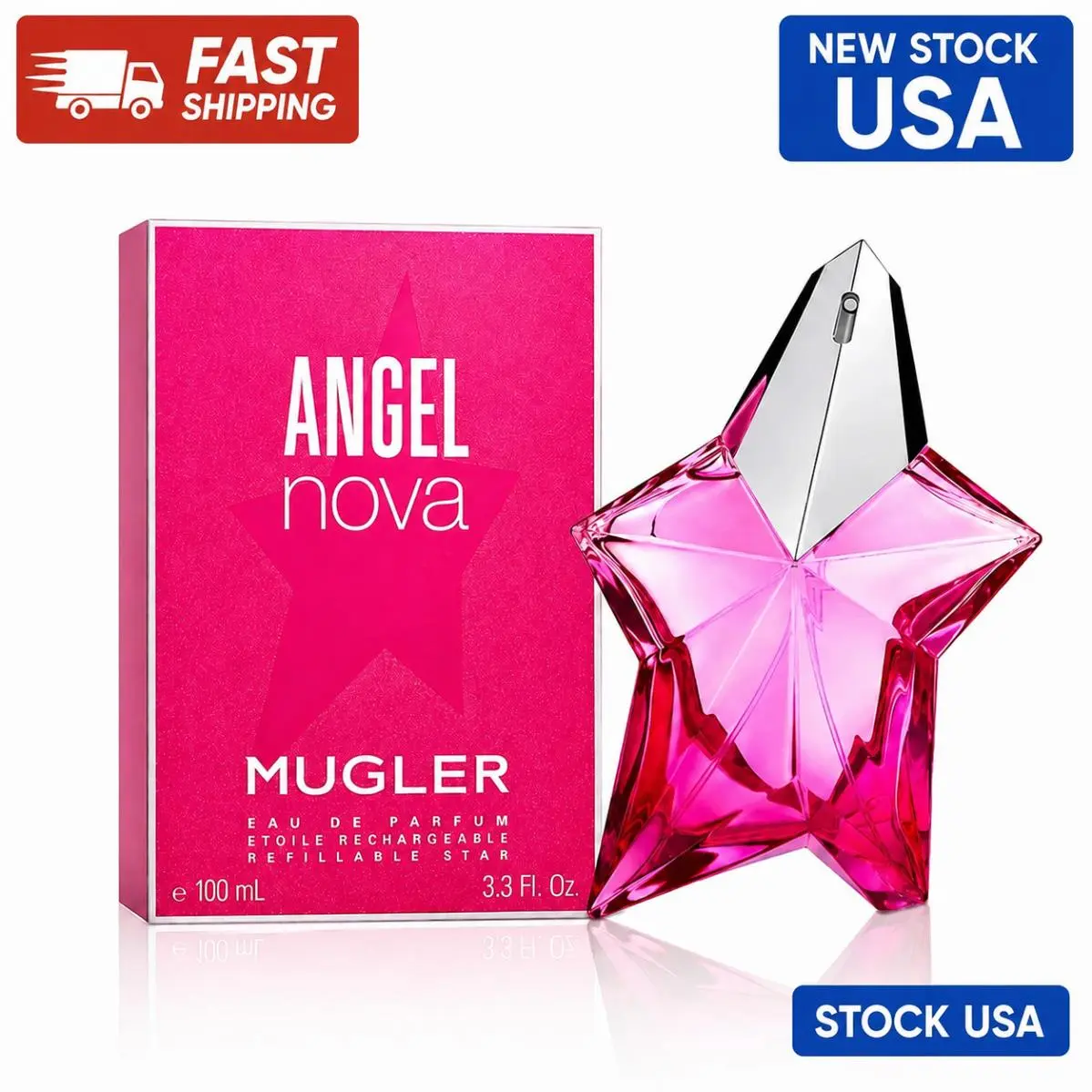 Mugler Angel Nova 3.4oz 100ml Edp Women Perfume Fruity Floral Box