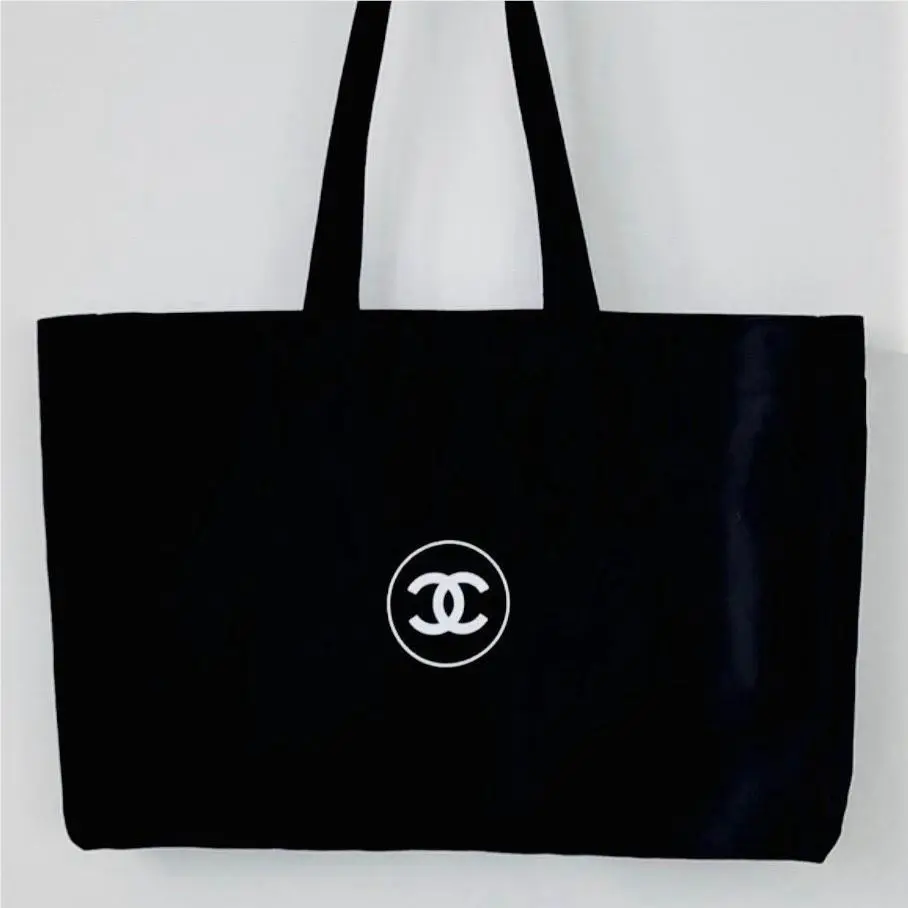 Chanel Beaute Black CC Red No 1 Logo Tote Purse Gym School Shopping Bag