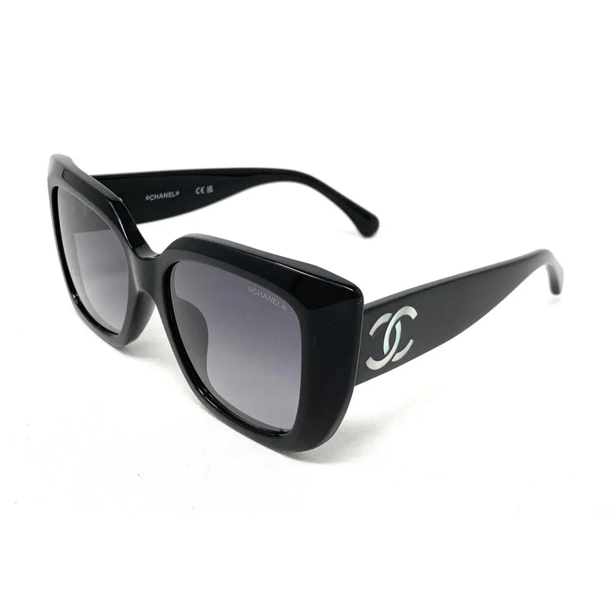 Chanel CH71767 S1834 Butterfly Sunglasses Black Black Gray Gradient 53mm