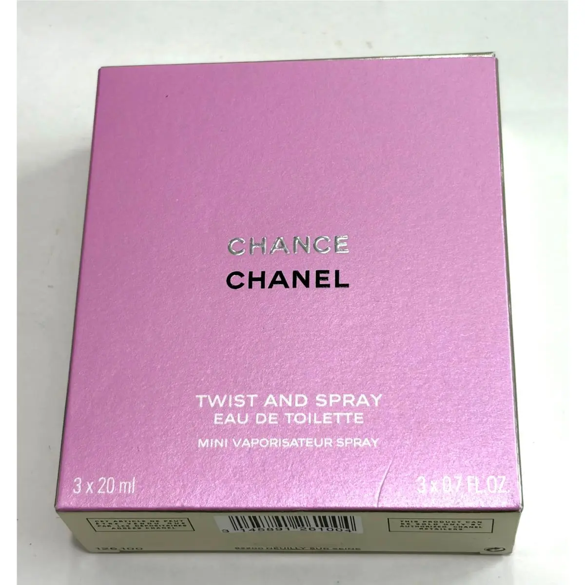 Chanel Chance Twist and Spray Eau De Toilette 3 x 0.7 fl oz Unsealed