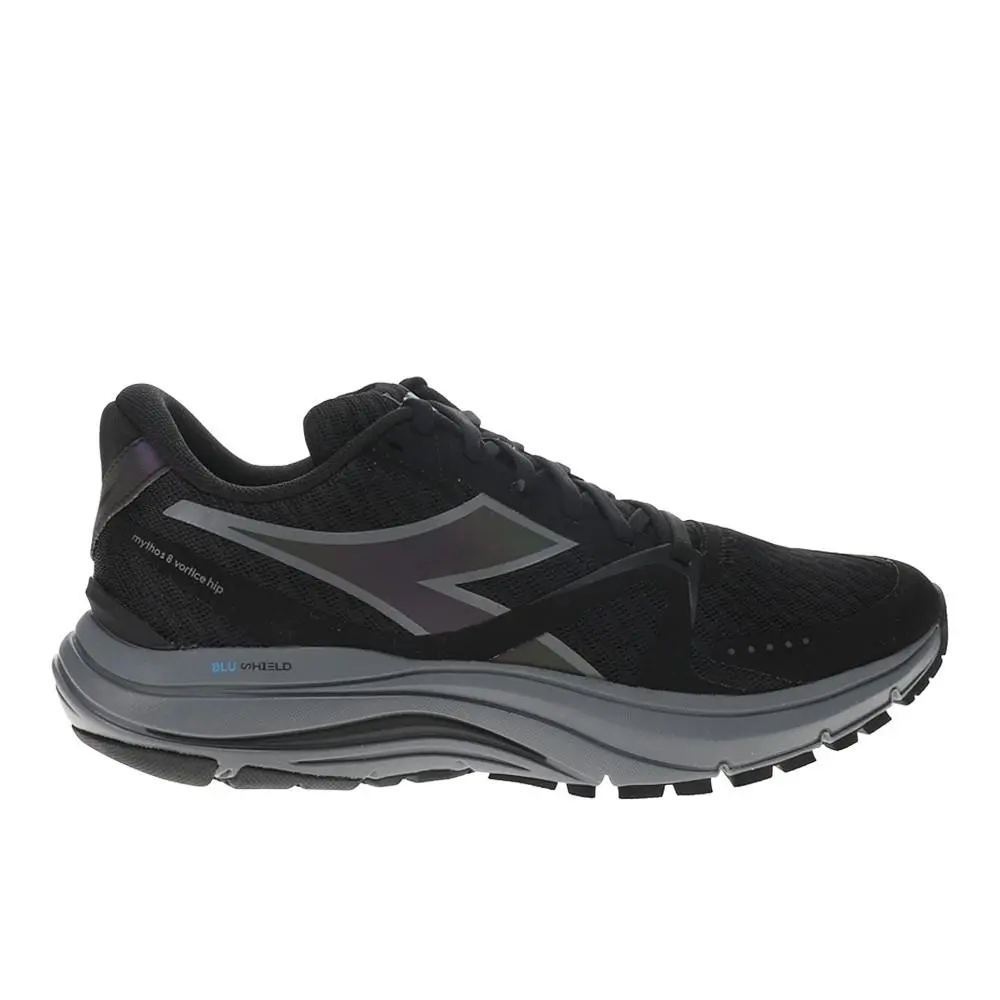 Diadora Mythos Blushield 8 Vortice Hip Running Mens Black Sneakers Athletic Sho