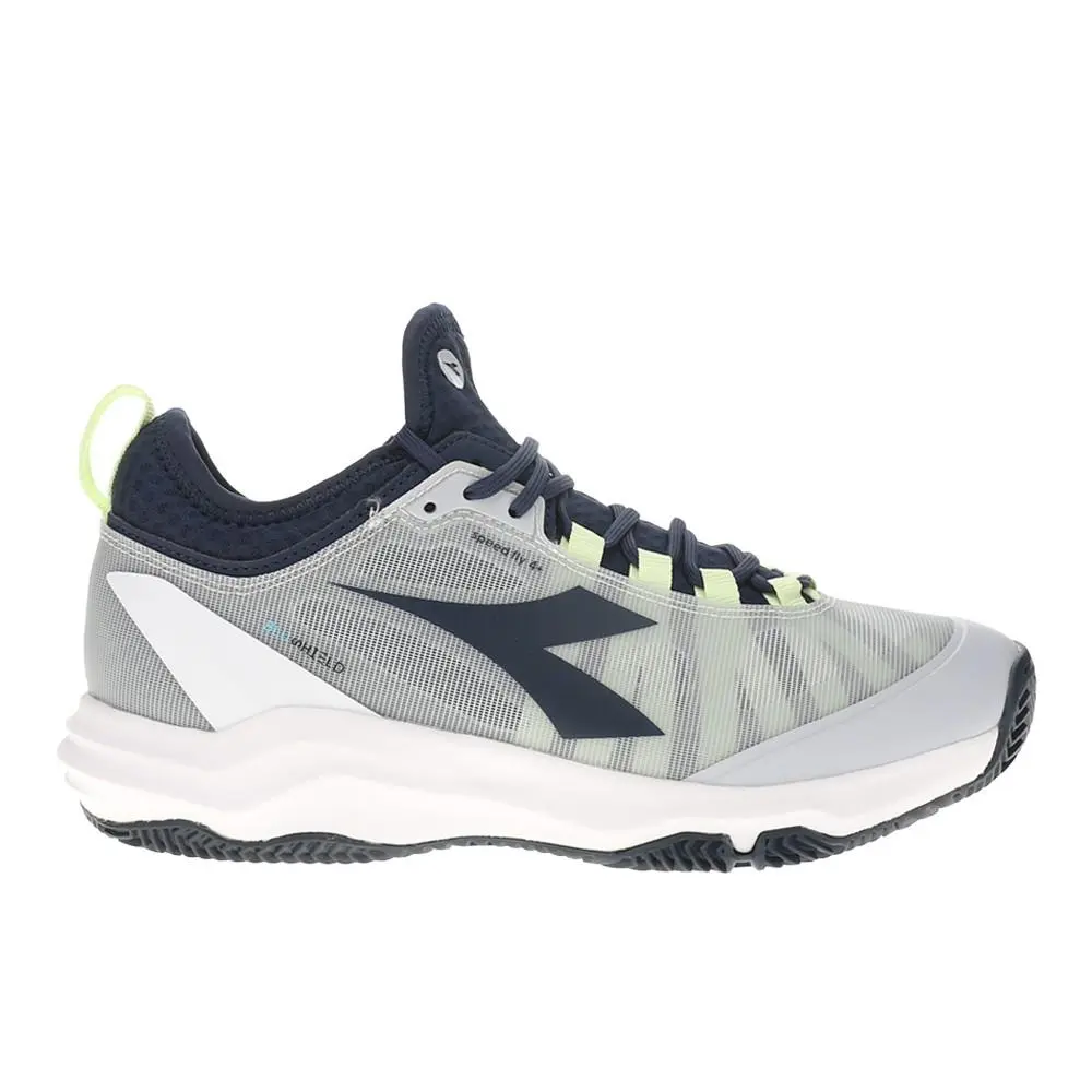 Diadora Speed Blushield Fly 4 Plus Clay Tennis Mens Grey Sneakers Athletic Shoe