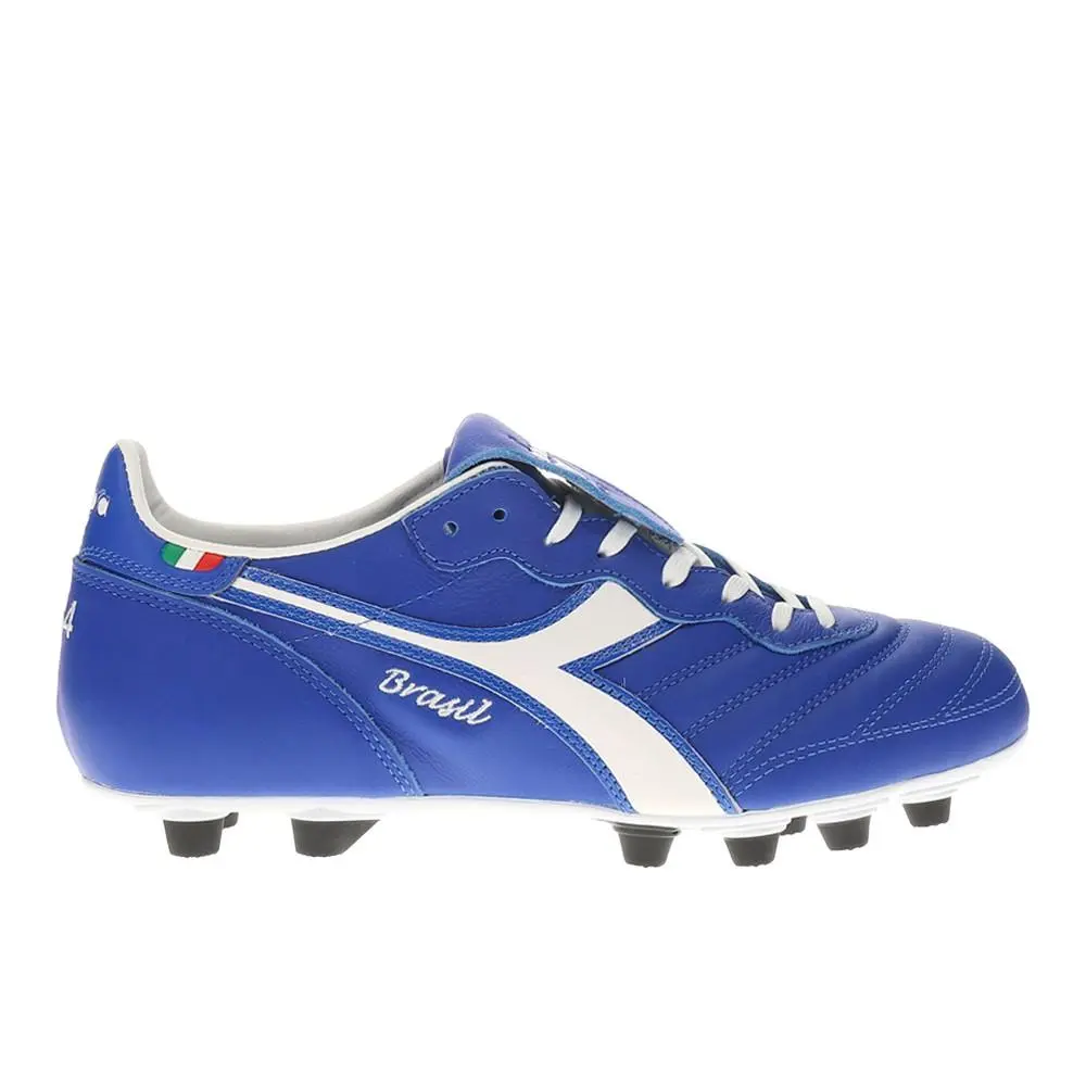 Diadora Brasil Ita Of 94 Lt Plus T Mdpu Soccer Cleats Mens Blue Sneakers Athleti