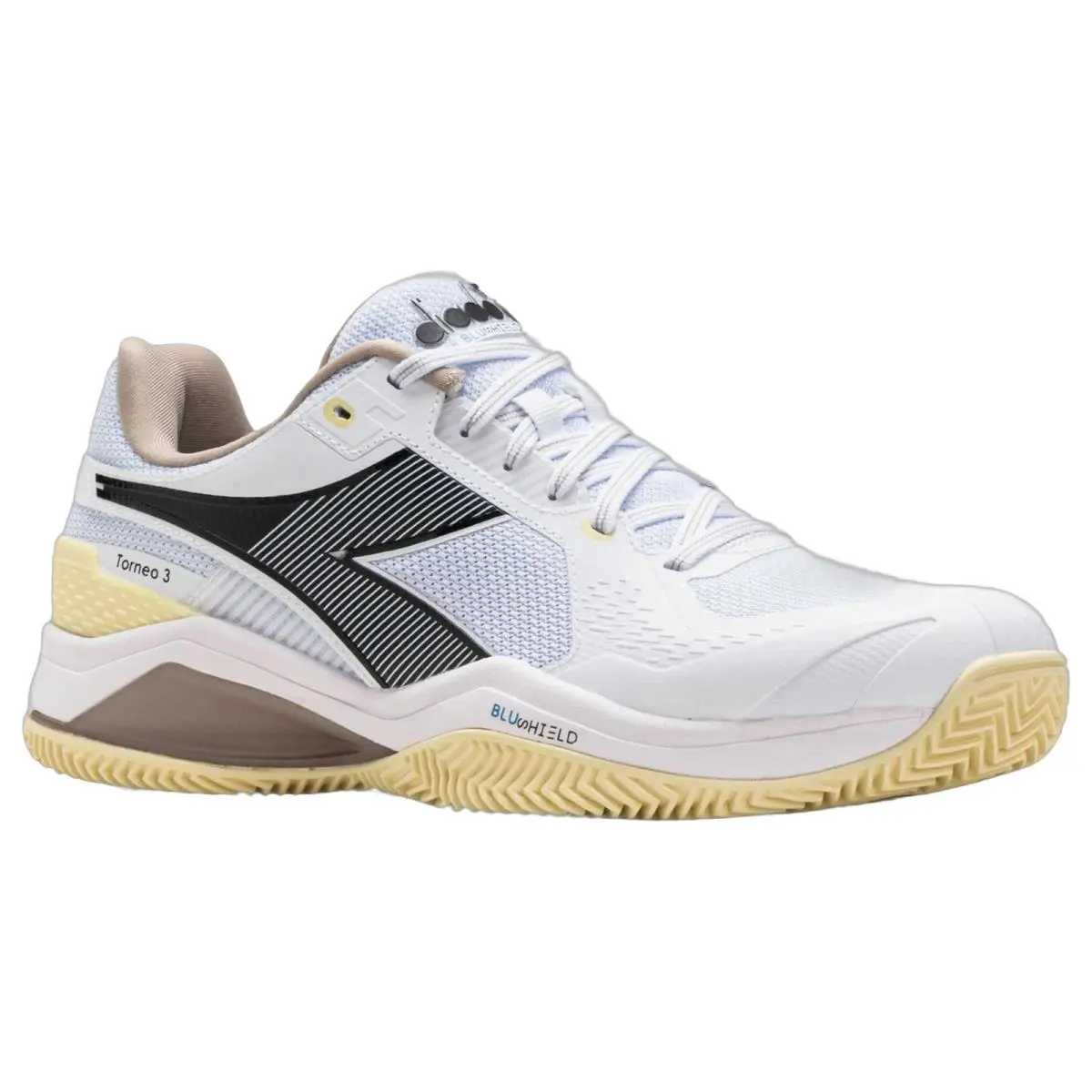 Diadora shoes - Diadora Blushield Torneo 3 Clay - 181468-C0470 - White/Black/Rutabaga 10