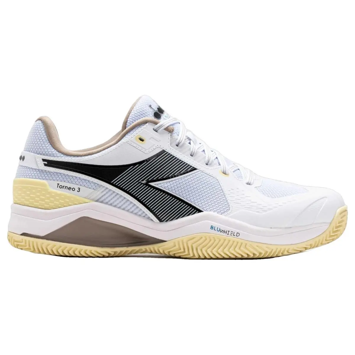 Diadora shoes - Diadora Blushield Torneo 3 Clay - 181468-C0470 - White/Black/Rutabaga 6