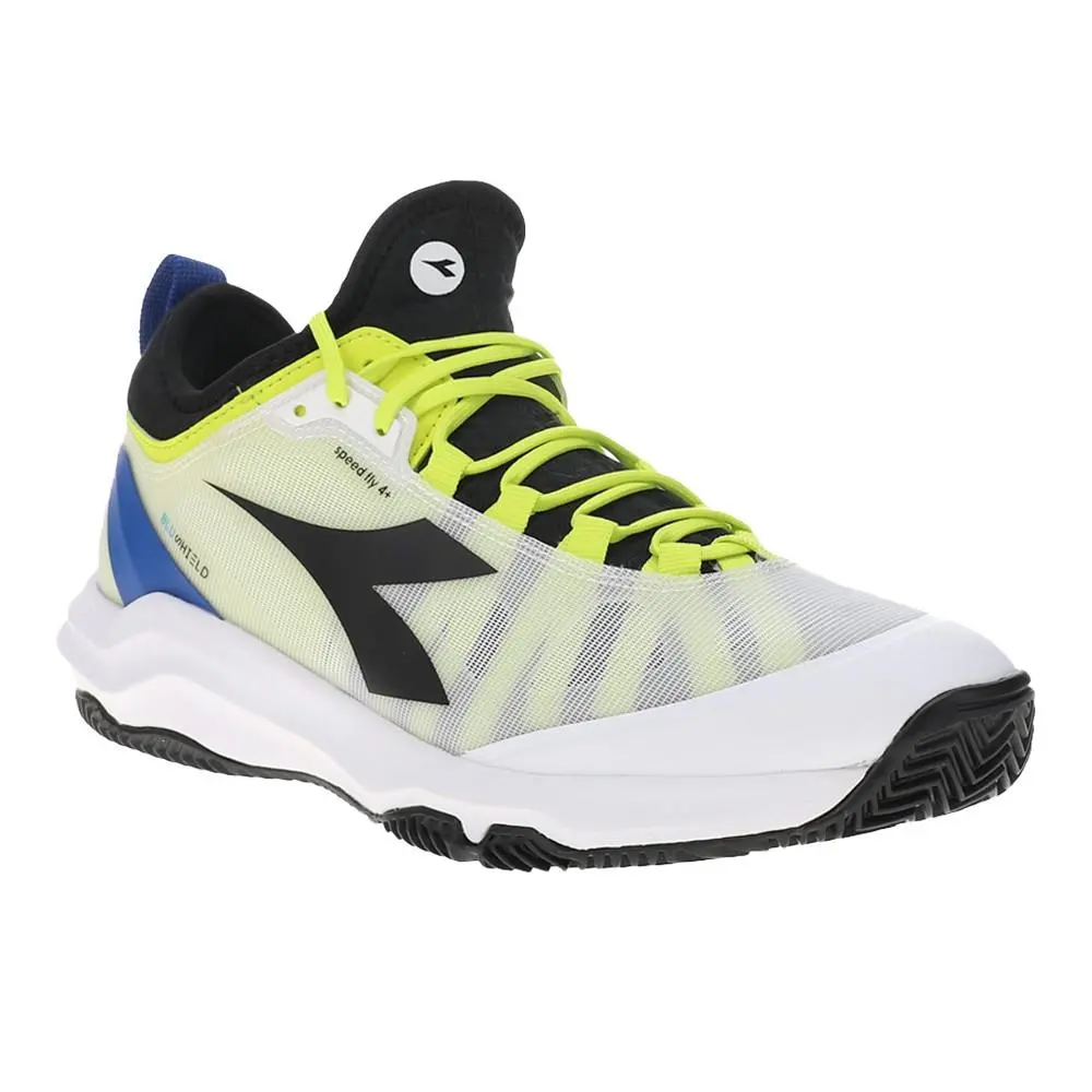Diadora shoes - diadora Speed Blushield Fly 4 Plus Clay Tennis - 179509-D0622 - White, Yellow 0