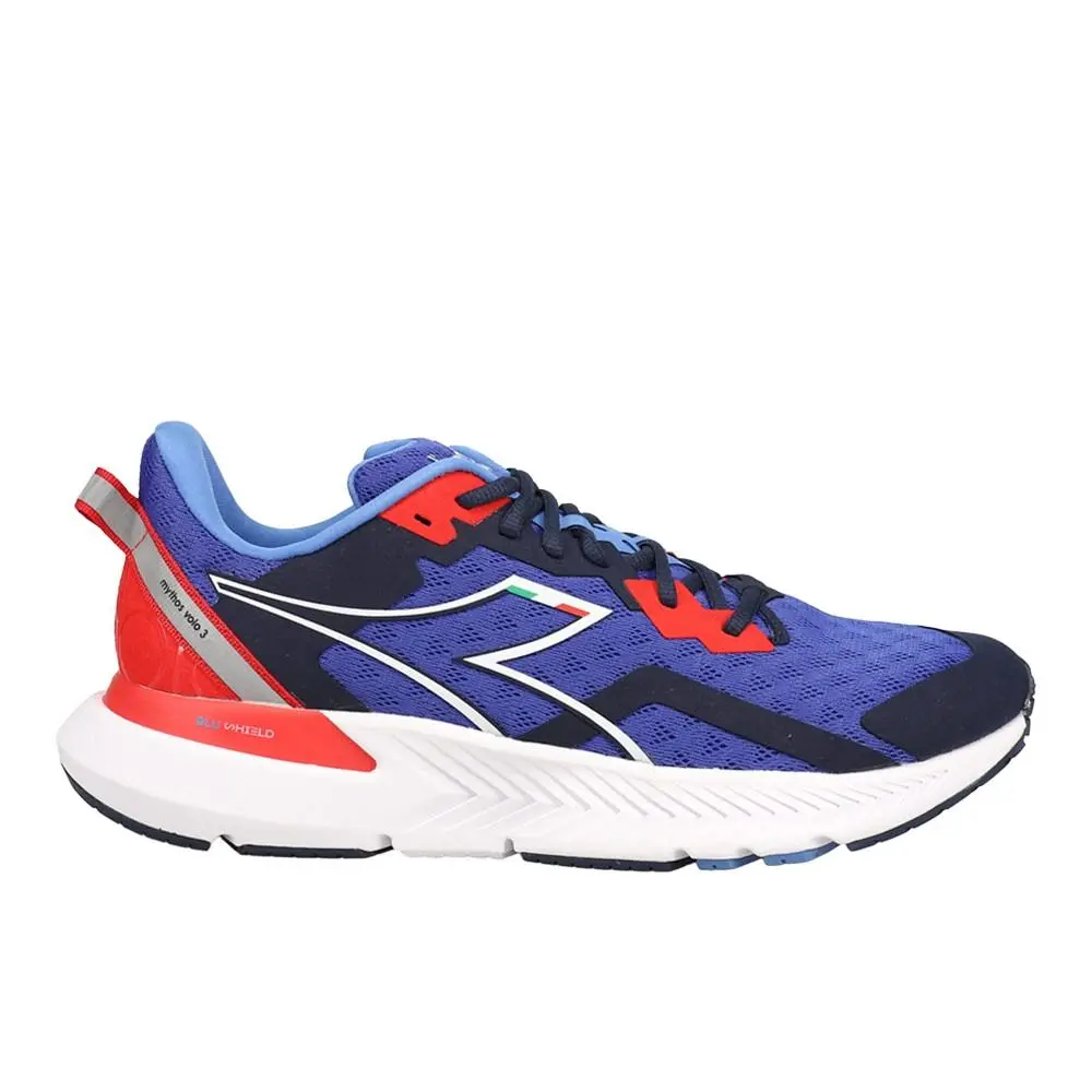 Diadora Mythos Blushield Volo 3 Running Mens Blue Sneakers Athletic Shoes 17909