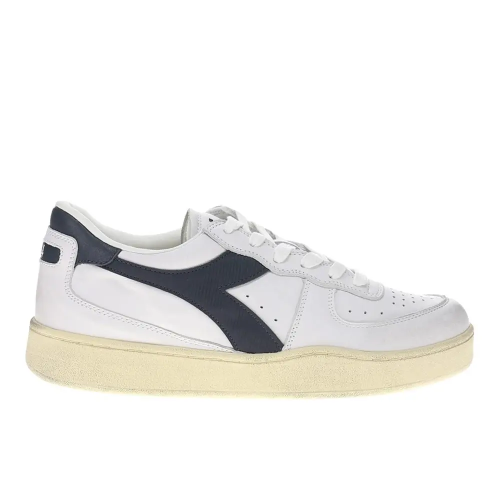 Diadora shoes - diadora Mi Basket Low Used Lace Up - 181233-C4656 - White 4