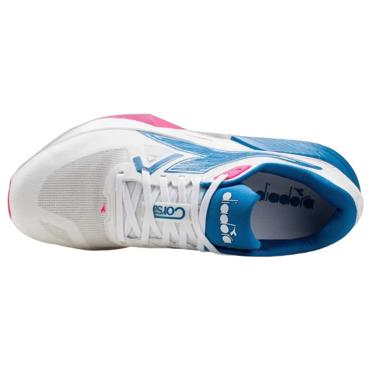 Diadora shoes - Diadora Corsa - Corsa - 183760D1464 - Lucent White/Mediterranean/Pink Fluorescent 1