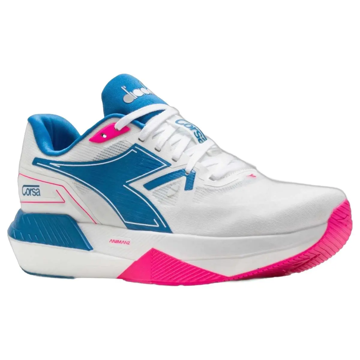 Diadora shoes - Diadora Corsa - Corsa - 183760D1464 - Lucent White/Mediterranean/Pink Fluorescent 10