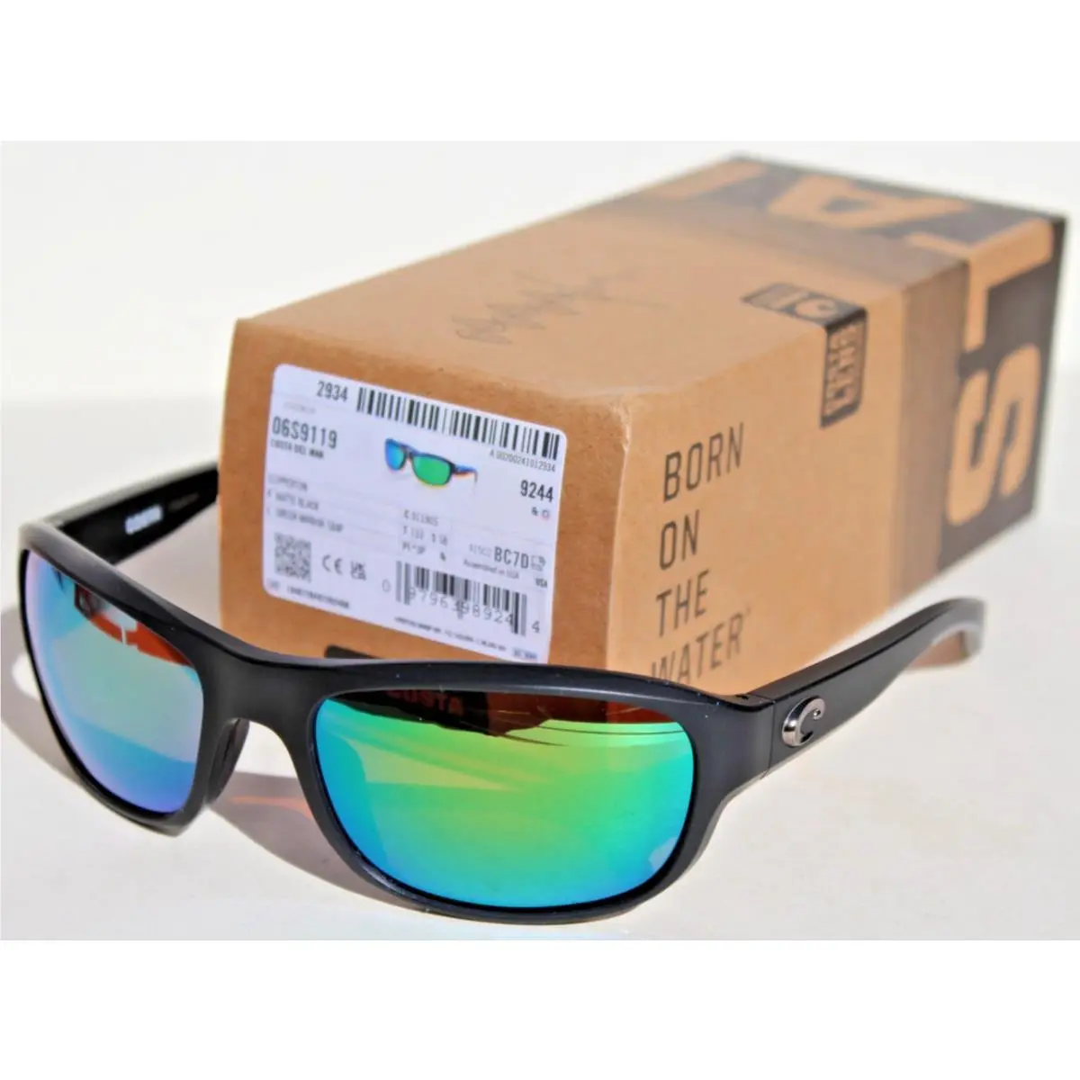 Clipperton 580P Polarized Sunglasses Matte Black/green Mirror by Costa Del Mar