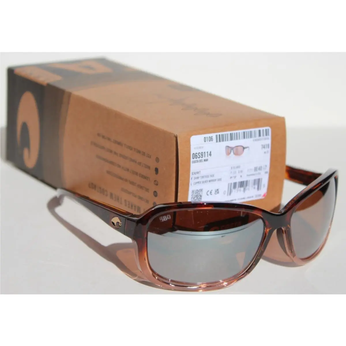 Seadrift 580G Polarized Sunglasses Womens Tortoise Fade/silver by Costa Del Mar