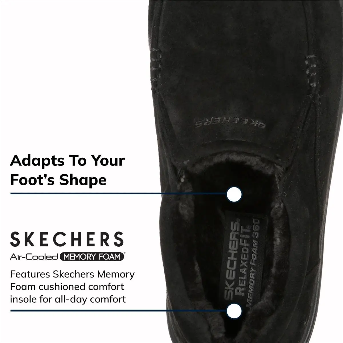 Skechers shoes - 66445 - 66445-017-14 Medium US - black 3