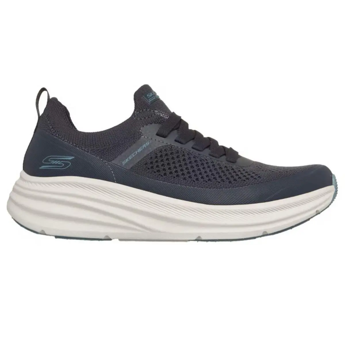 Skechers Women`s 117759 Bobs Skillz Too Vital Dark Navy Stretch Fit Shoes - Dark Navy