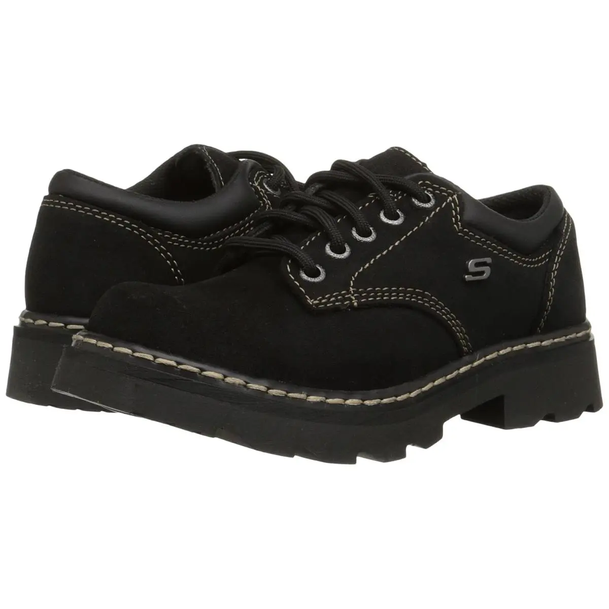Skechers shoes - Black Scuff Resistant Leather 6