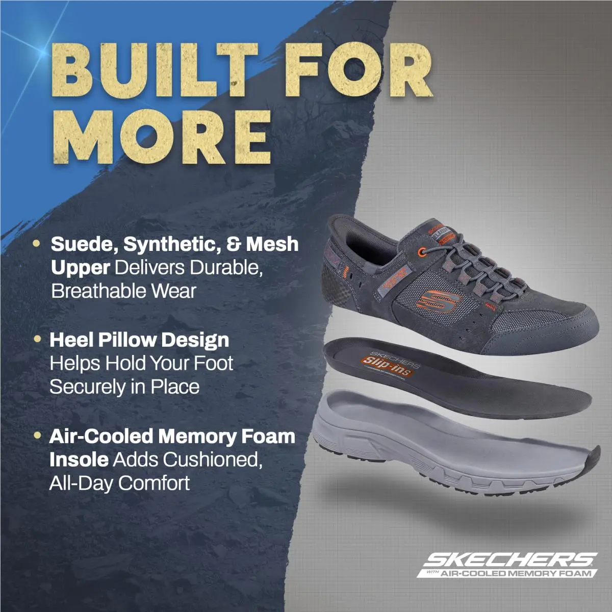 Skechers shoes - 237450ww - 237450WW - gray/orange 2
