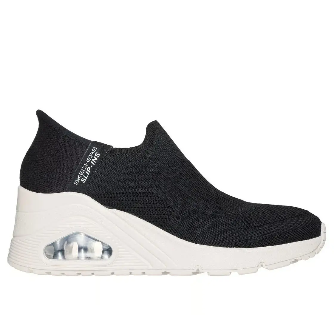 Skechers shoes - Slip-ins: Uno Wedge - Kickin` Knit - 177523 BLK - Black/White 0