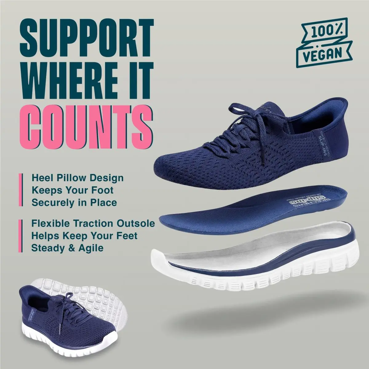 Skechers shoes - 100736-tpe - 100736 - navy 8