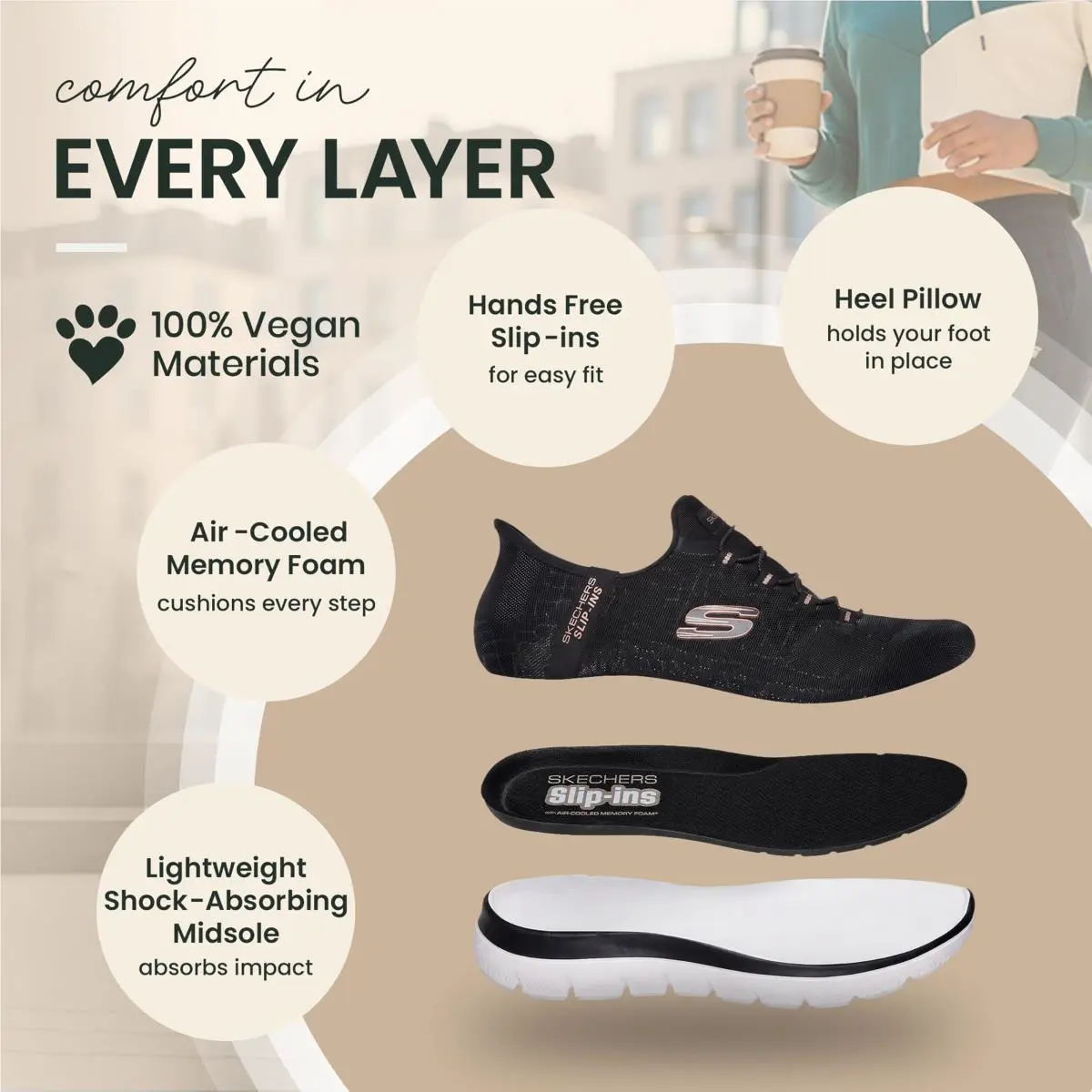 Skechers shoes - 150128w - 150128W - black rose gold 2