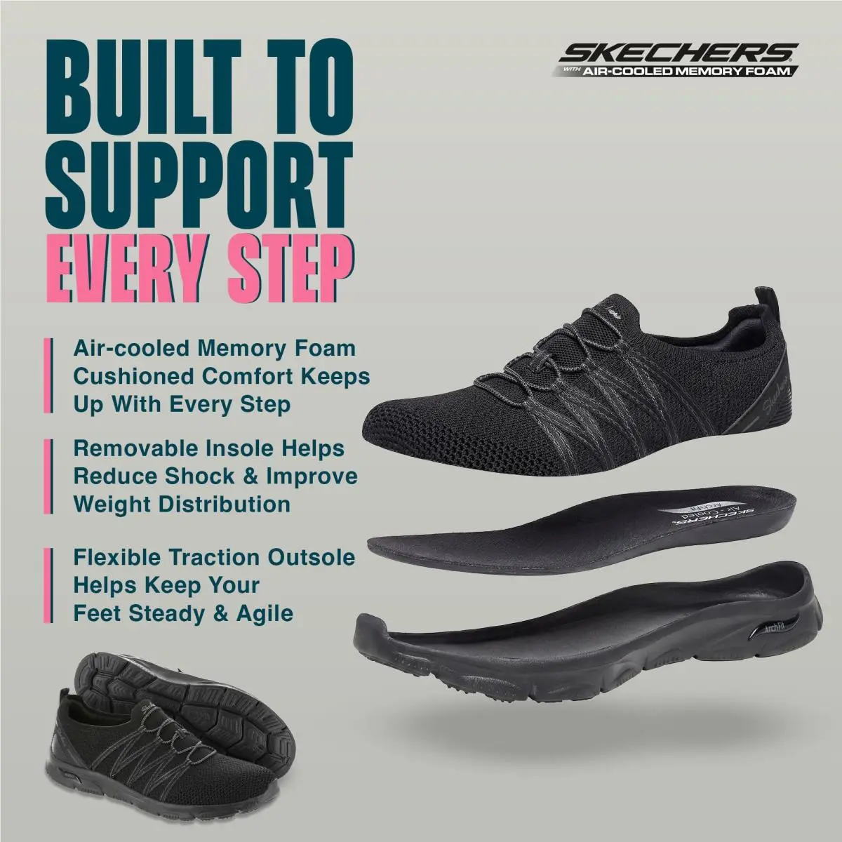 Skechers shoes - 100728-bbk - 100728-BBK - navy 14