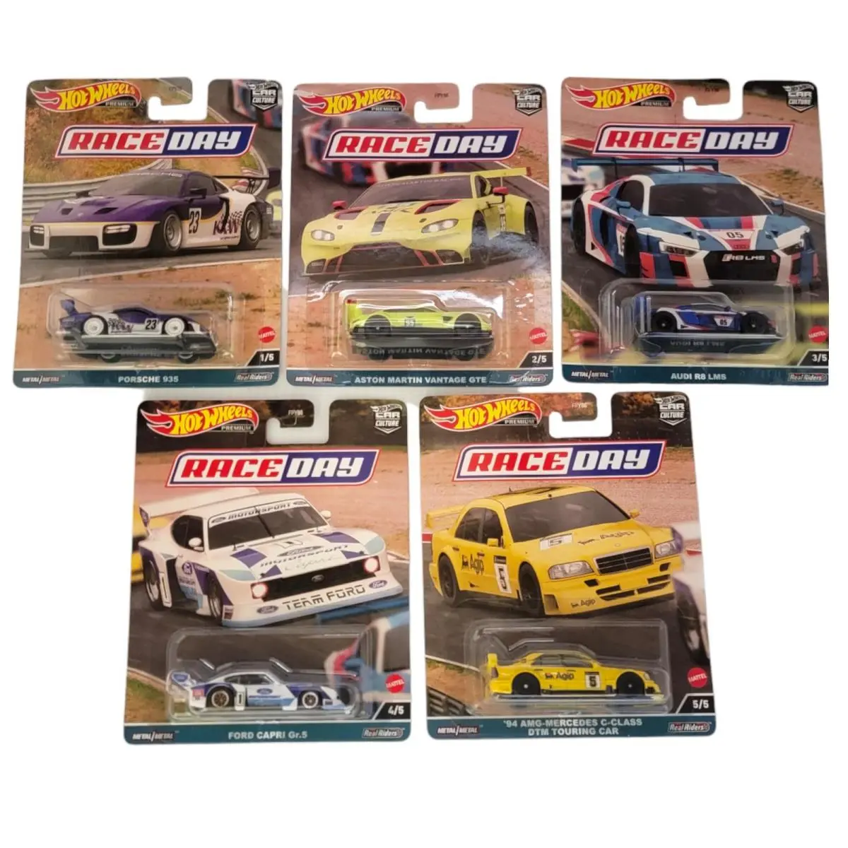 Hot Wheels Car Culture 2023 Race Day Complete Set of 5 Diecast Vehicles From