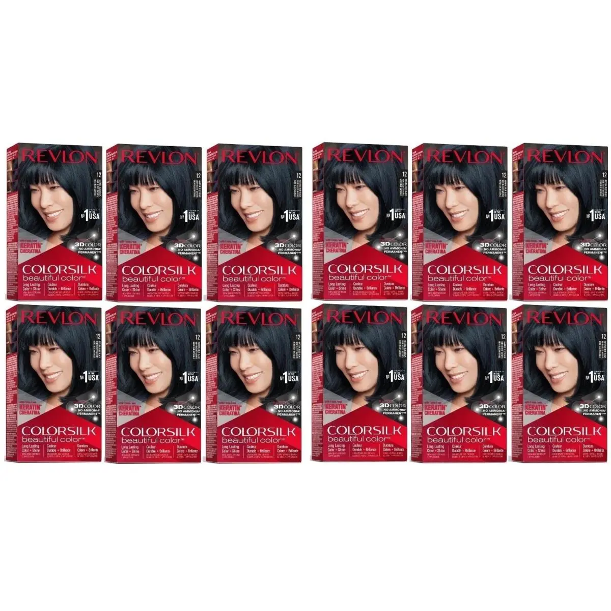 Colorsilk 12 Beautiful Color Permanent Hair Nat Blue Black Pack of 12 by Revlon