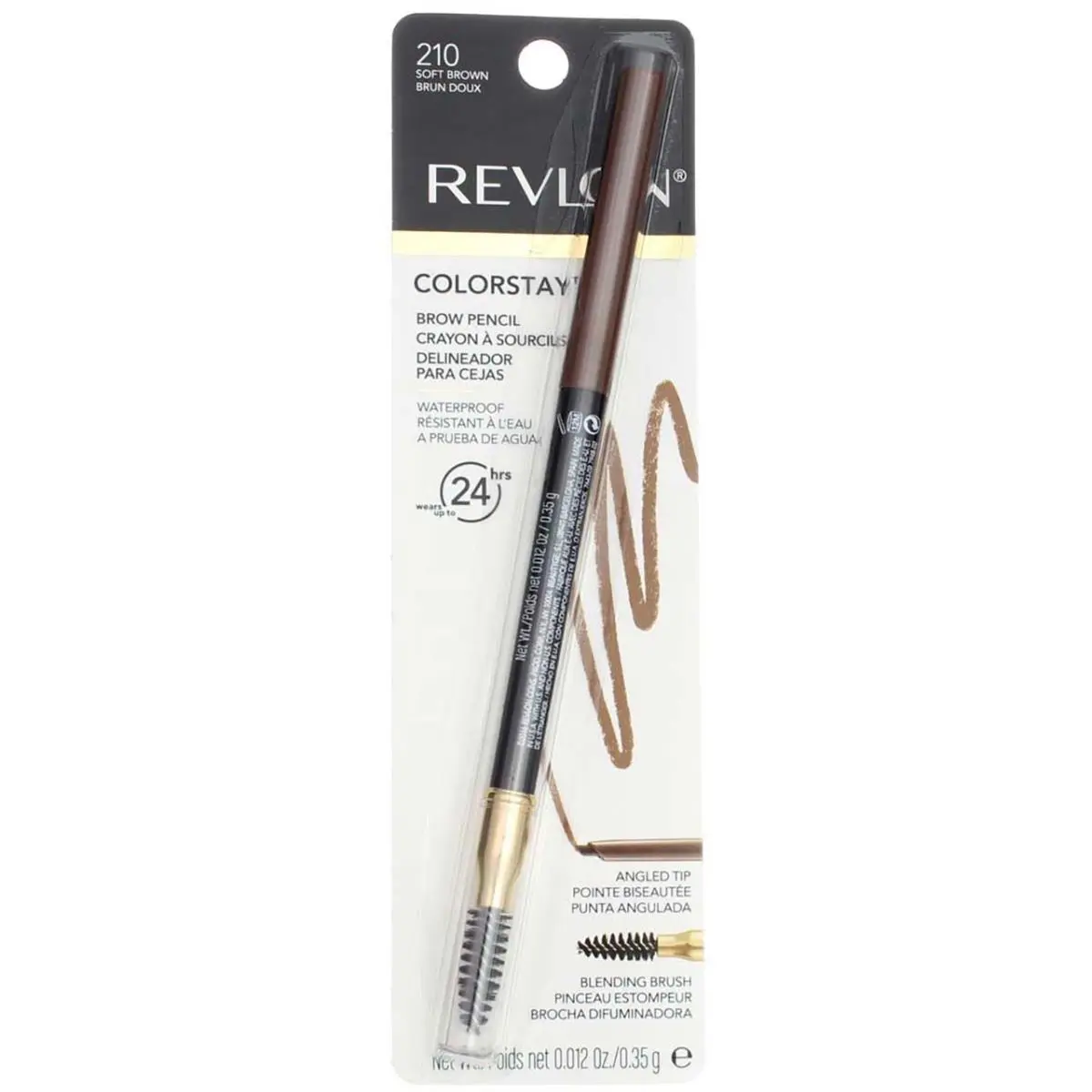 4 Pack  Colorstay Eyebrow Pencil Soft Brown 0.3 oz by Revlon
