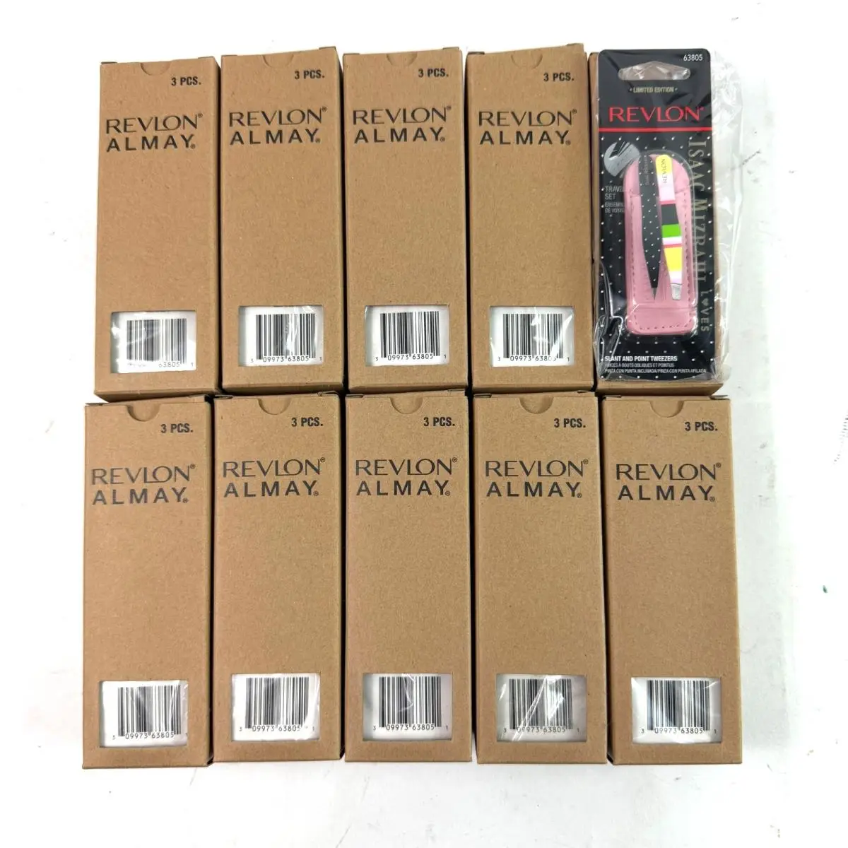 Lot of 30 Sets  Slant and Point Tweezers Travel Set Isaac Mizrahi 63805 by Revlon