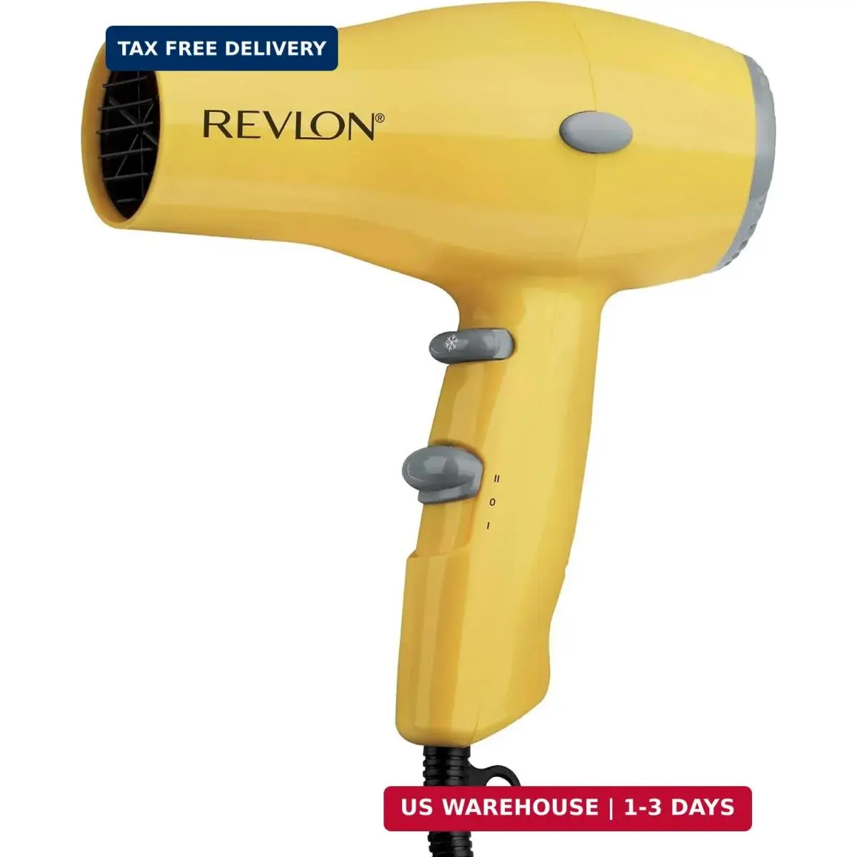 Compact Ionic Travel Hair Dryer 1875 Watt Yellow by Revlon