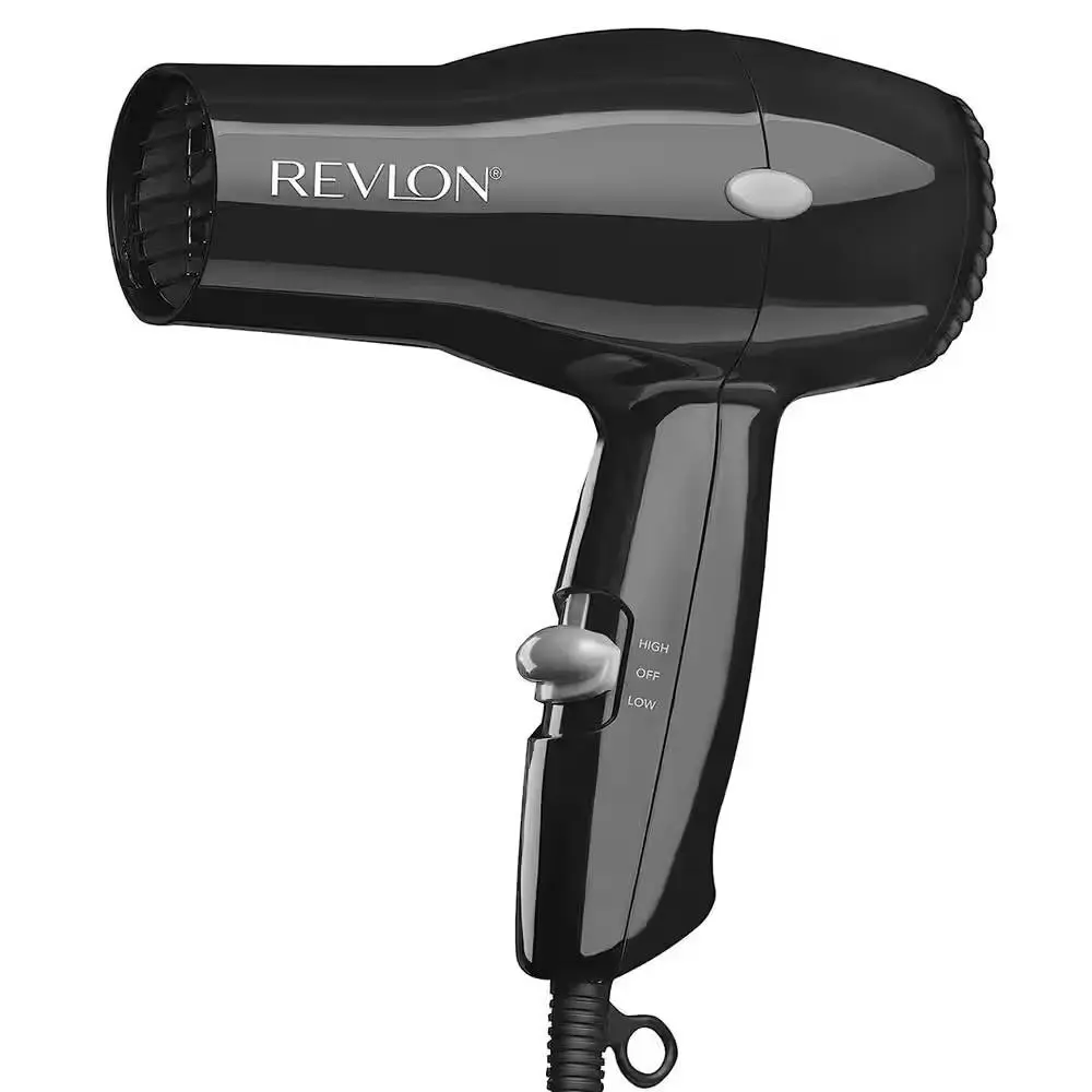 The Essential Compact 1875-Watt Hair Dryer with 2 Heat Settings in Black by Revlon
