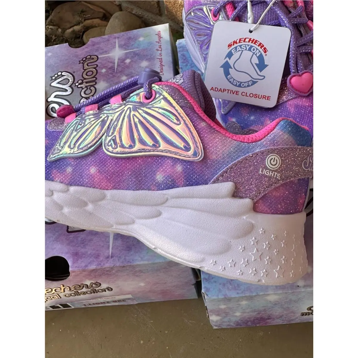 Skechers shoes - Skechers Magical Collection Wing Brites - 303071L/LVPK - Purple, Pink, Silver 8